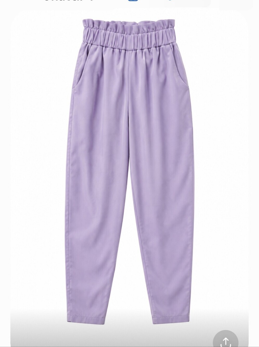 Revamped women's high waisted lavender purple paperbag pants size S